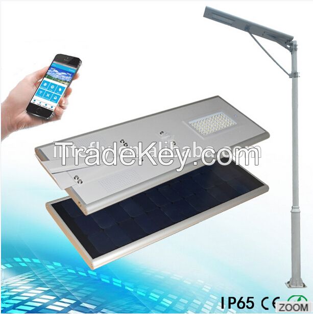 Hot selling all in one solar street light with mobile APP via bluetooth from Intefly shenzhen China