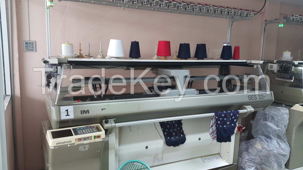 Used Shima Seiki computerized flat-knitting machine 14G, Full Jacquard for Sweater