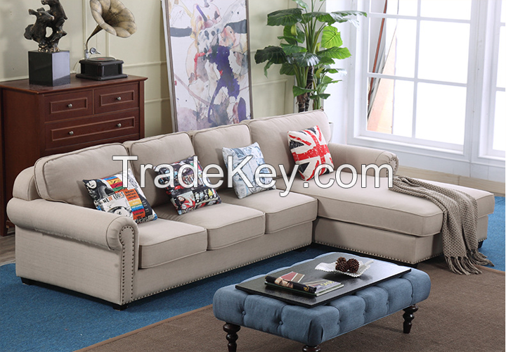 American Style Fabric Sectional Sofa