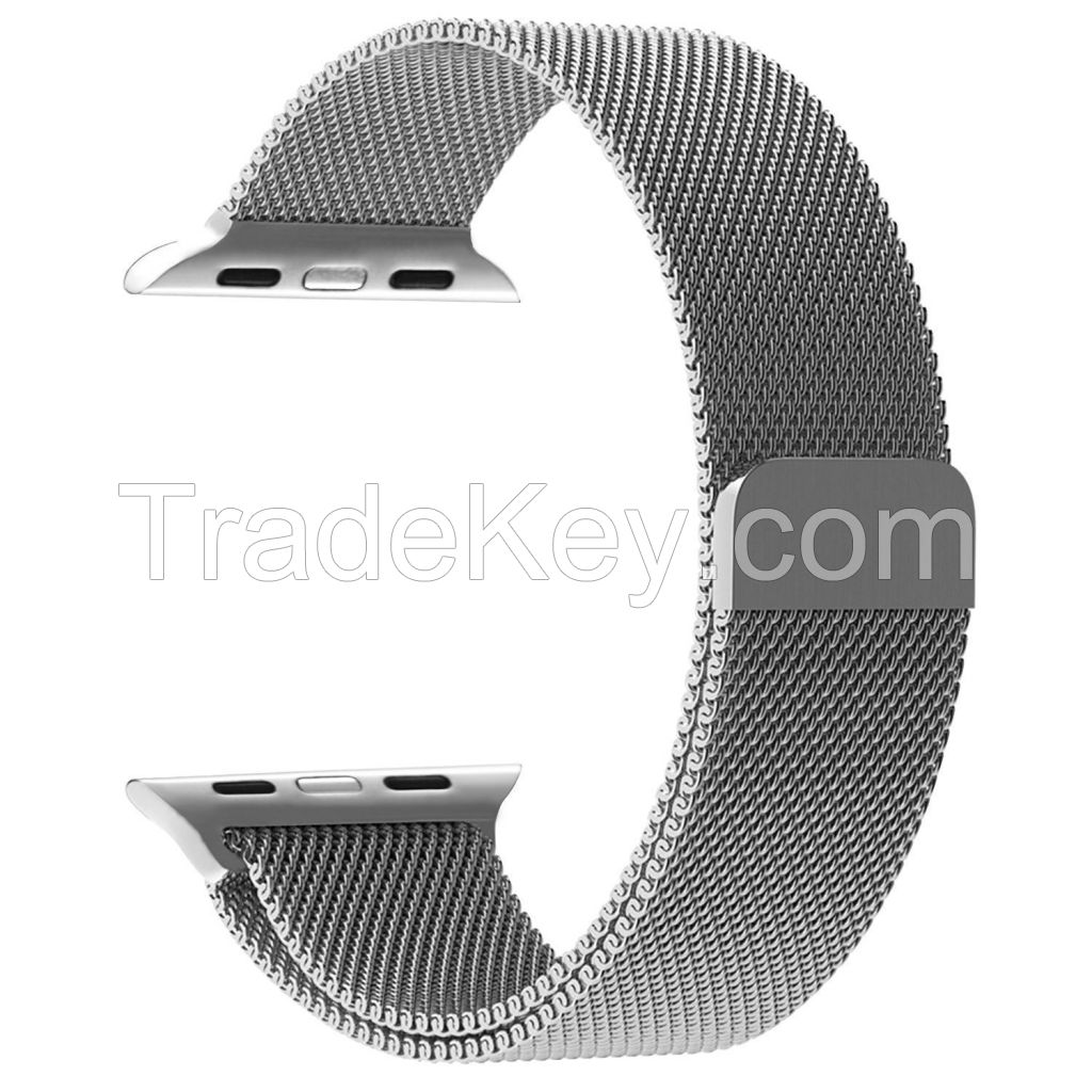 Milanese magnetic mesh loop band stainless steel watch band for Apple watch band Samsung gear S2 S3 Fitbit bracelet