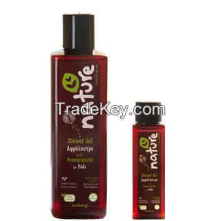 Natural Shower Gel With Pomegranate Organic Extracts (nature Care Products From Greece)