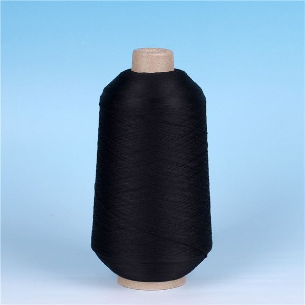 AA Grade polyester DTY yarn black bright twist yarn stock lot