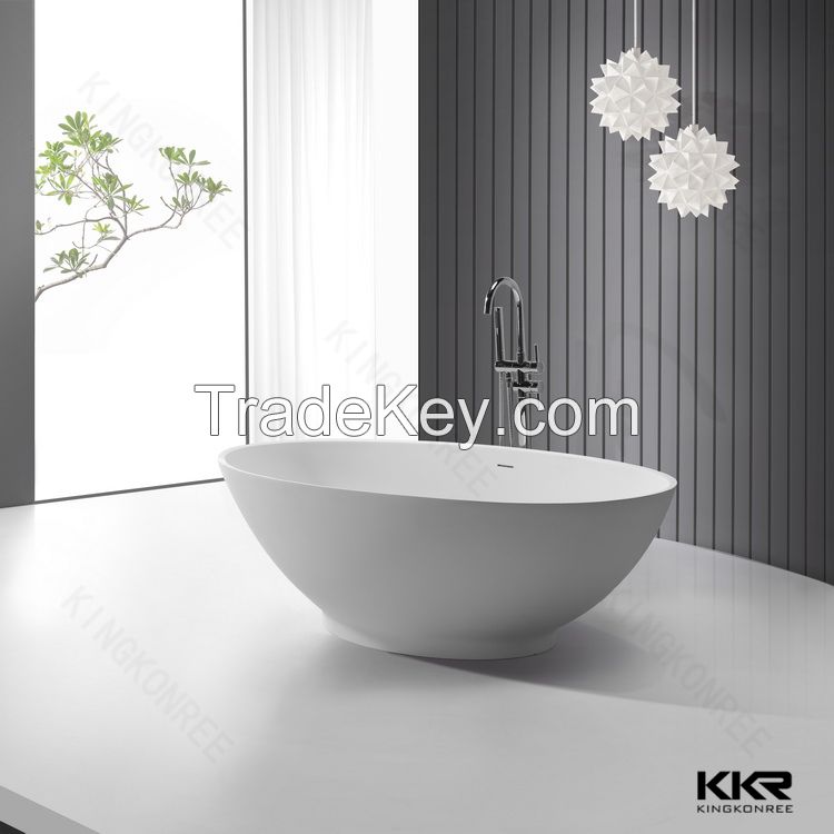 KKR factory solid surface round bathroom bathtubs for sale