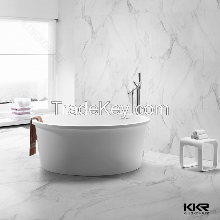 KKR factory solid surface round bathroom bathtubs for sale