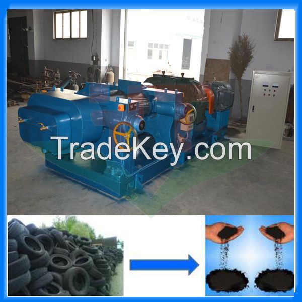 Tire crusher machine for rubber powder