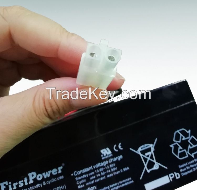 Replacement for   monitor FirstPower two pin interface 2PIN connector lead acid batteryFP1232