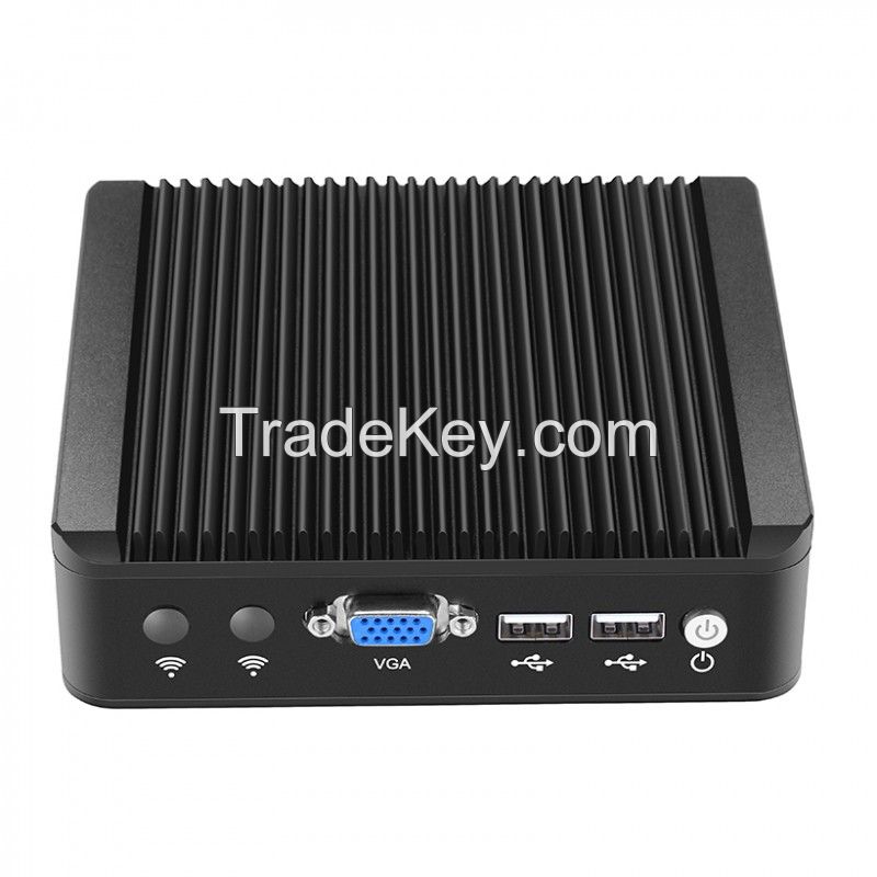 4lan mini pc J1900 Hystou new design support ram ssd and hdd barebone mini pc