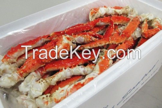 Red king crab legs, king crab legs with clusters, Norwegian king crab, live king crab,