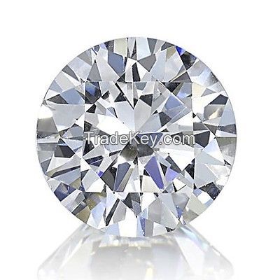 Machine Cut CZ Stone White Round Zircon 1mm-10mm Cubic Zirconia