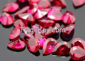 Ruby 3# Pear Shape Gemstone for Jewelry