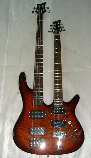 Double neck electric guitar