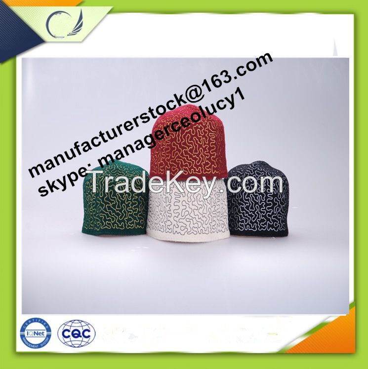 kufi wool felt muslim Embroidery hat oman hat