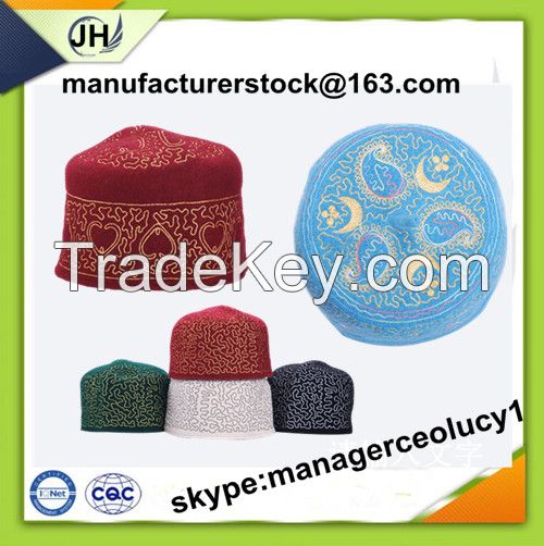 100% wool felt muslim men headwear