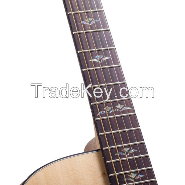 2016 latest design popular natural color spruce acoustic guitar