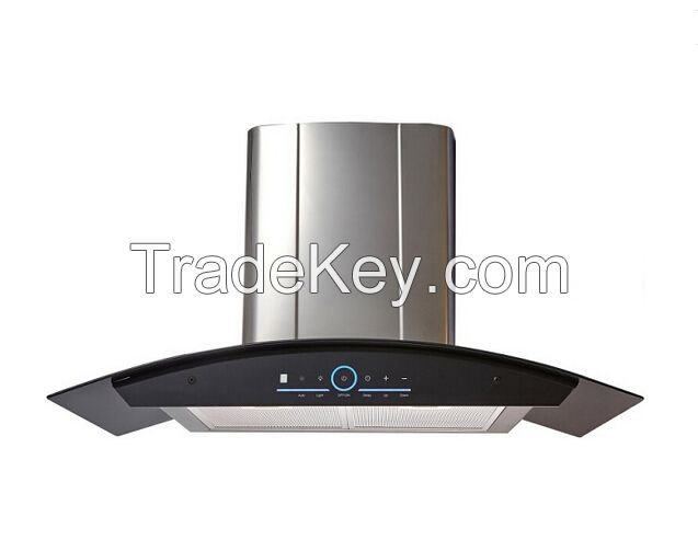 curved range hood wall mounted cooker hood