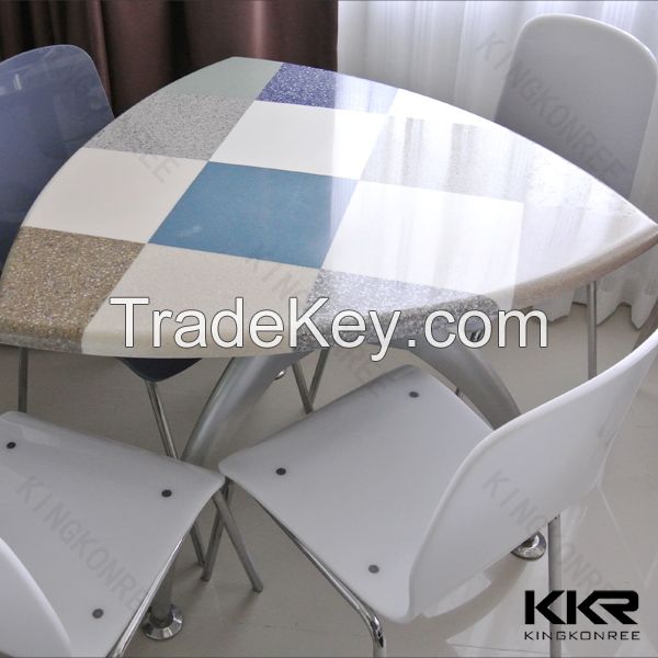 artificial marble dining table solid surface table top