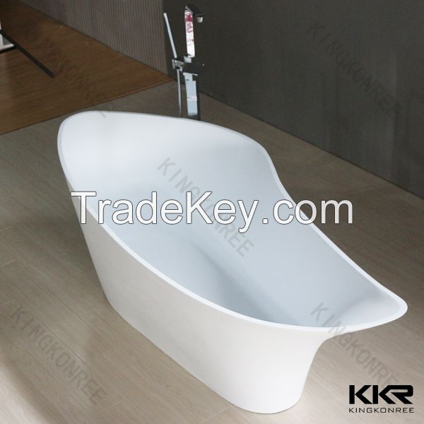 Solid surface bathroom bathtub