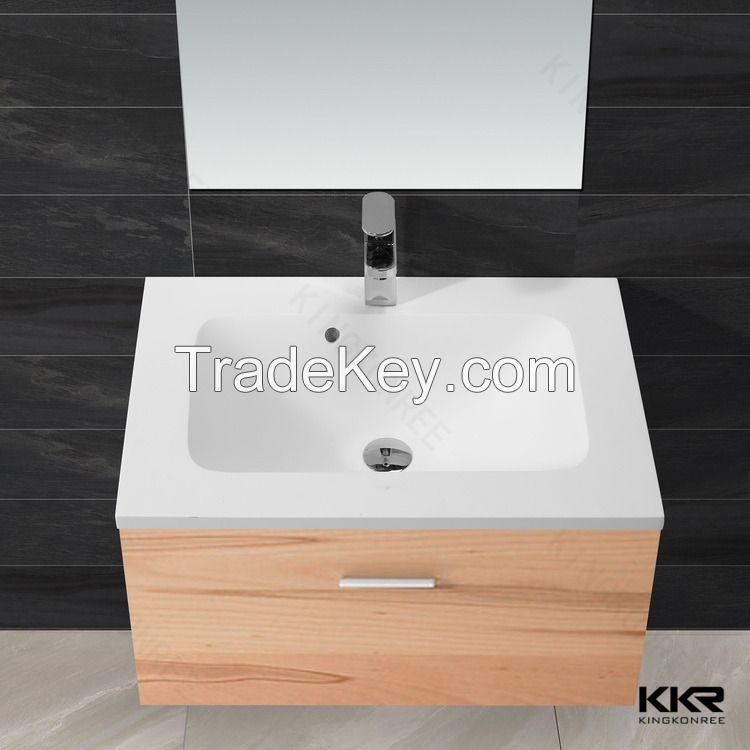 Wholesale Supplier Solid Surface Wash Basin With Bathroom Cabinet