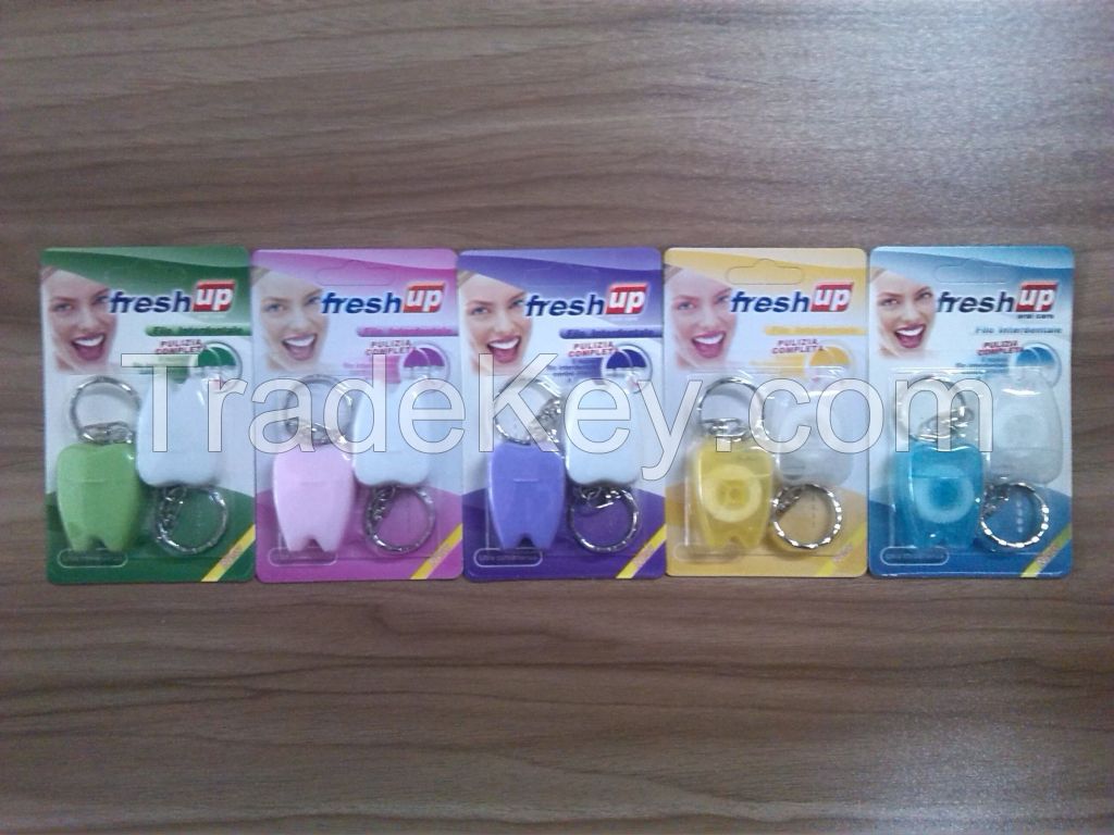 15m Mint Flavor Tooth Shape Dental Floss With FDA Certificate