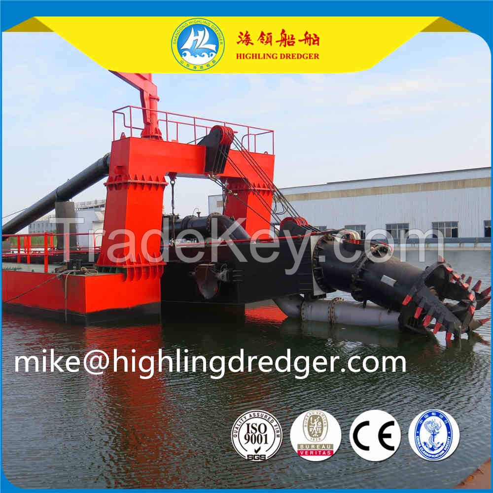 China highline hydraulic cutter suction dredger HL250 / 10inch portable dredge