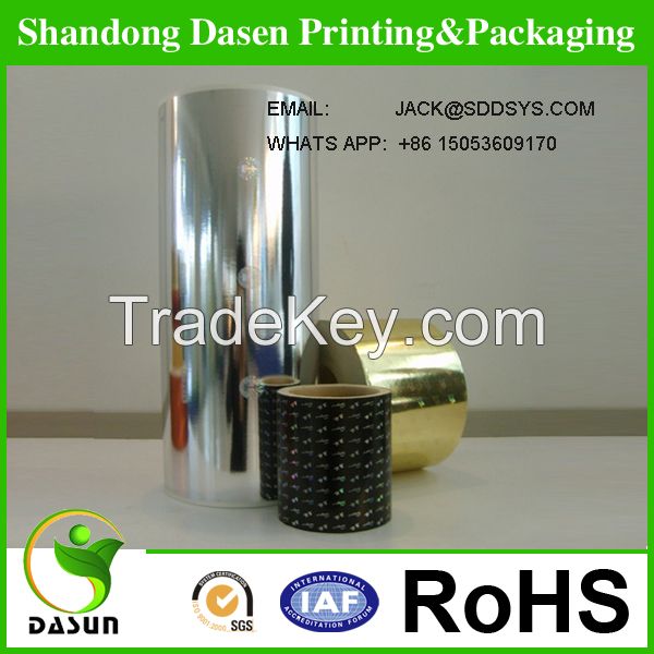 metallized aluminum foil coated paper for packing