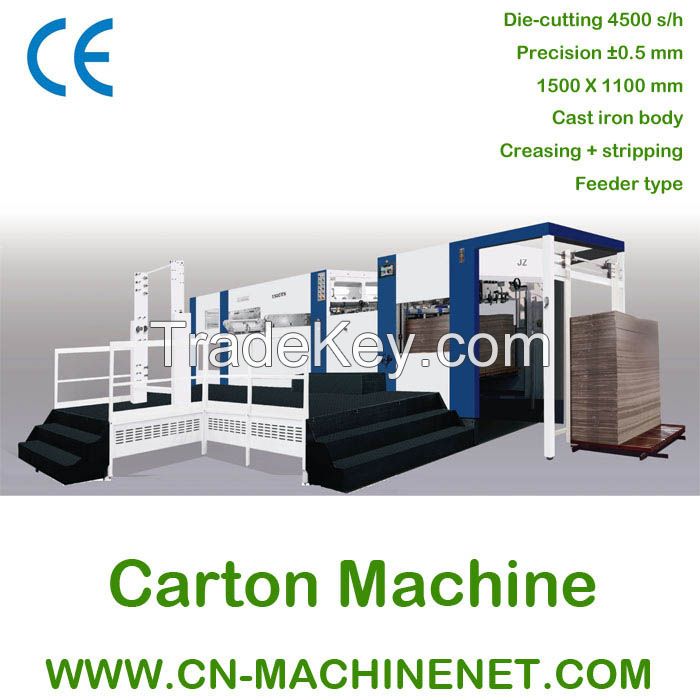 1500X1100mm Feeder Type Automatic Carton Making Machine