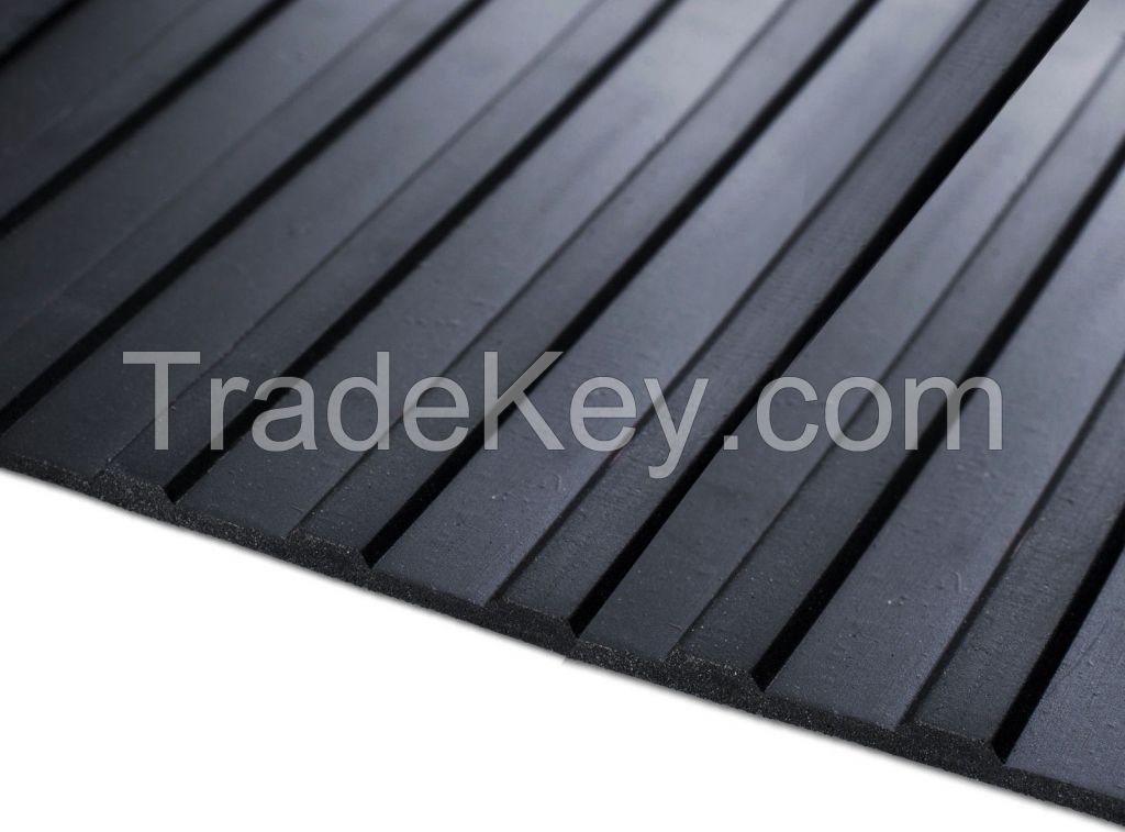 3mm Black Wide Rib Rubber Mat