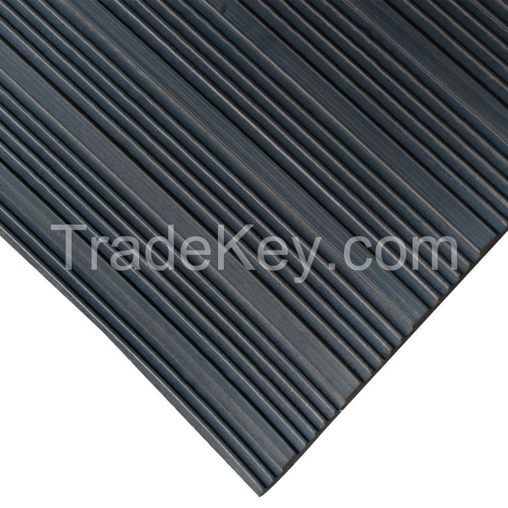 3mm Black Mix Ribbed Rubber Mat