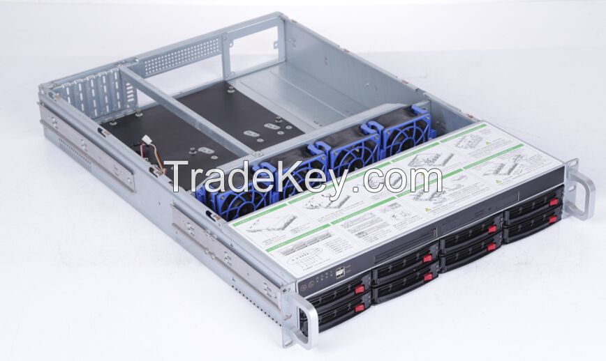 2u rackmount nas storage 8 hdd bays hot-swapping server case