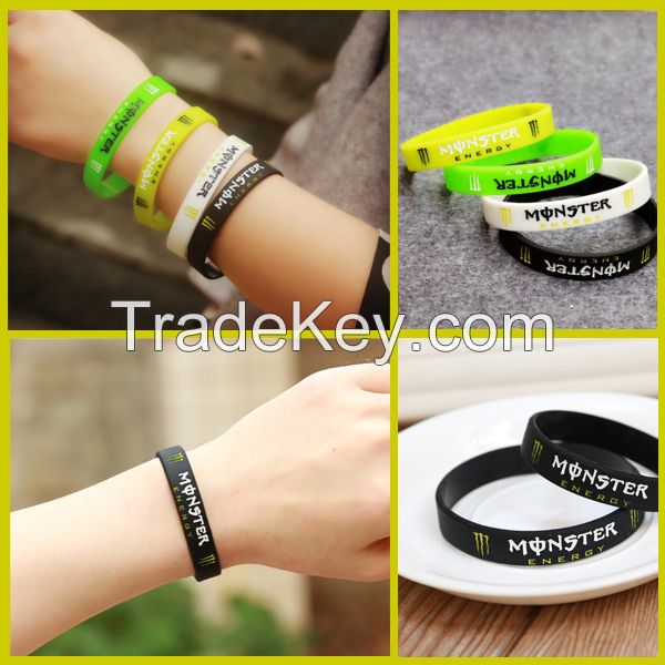 silicone wrist band for promotional bracelet, cheap silicone bands,