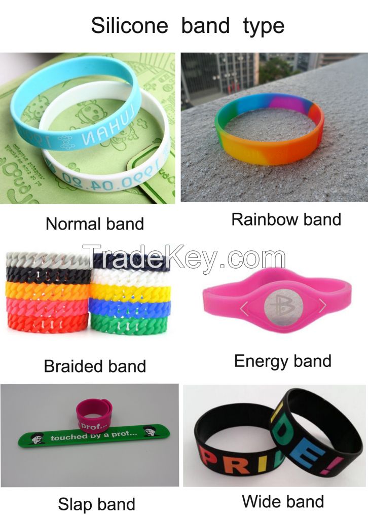 silicone wrist band for promotional bracelet, cheap silicone bands,