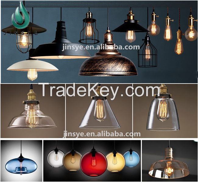 jinsanye China supply cage lamps metal glass pendant lighting