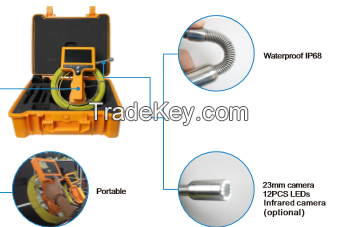 CCTV pipe inspection camera with video recording