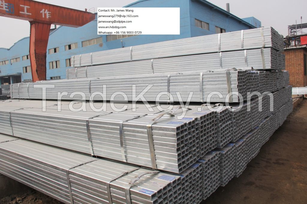 Square and Rectangular Galvanized Steel Pipe or Hollow Sections