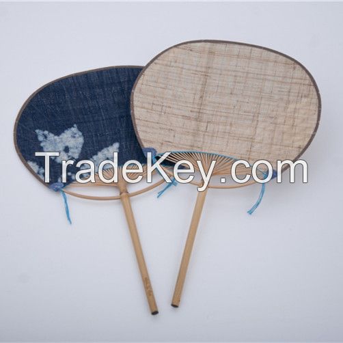 Bamboo Hand Fan With Cloth Face