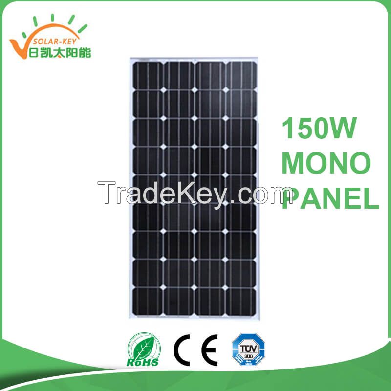 Best price per watt solar panels low price 150-170w mono for home use with TUV