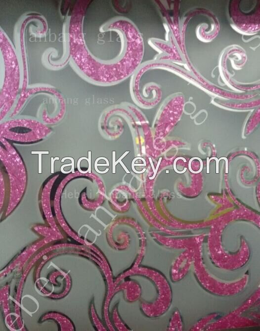 Ice Acid Etched Pattern Decorative/ Building Glass