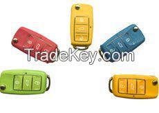 Multi-Color Wireless RF Transmitter Car Remote Keyfob With Keyblade