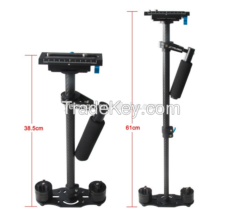 Yelangu Professional 60cm Handheld Camera Stabilizer S60T with Carbon Fiber rods, support DSLR and Camcorders