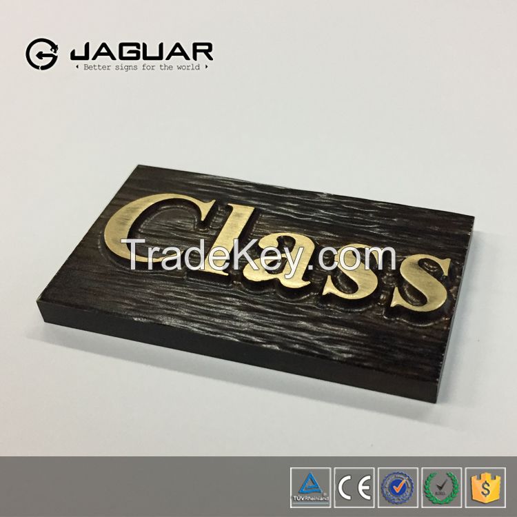 Manufacturer supply custom 3d bronze engraved plaque for decoration