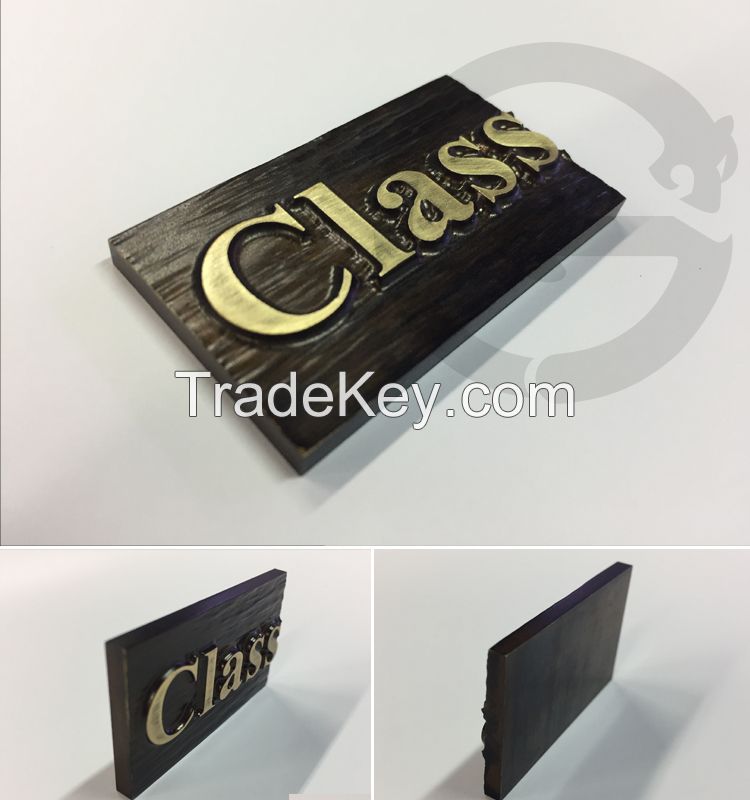 Manufacturer supply custom 3d bronze engraved plaque for decoration