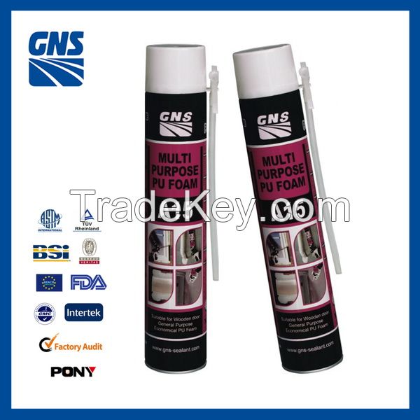 750ml spray pu foam adhesives for wooden &amp;amp; doors