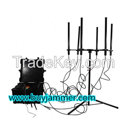 350W 4-8bands High Power Drone Jammer Jammer up to 2000m