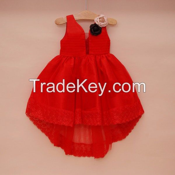 Senior children's dresses studded shoulder lovely flowers party