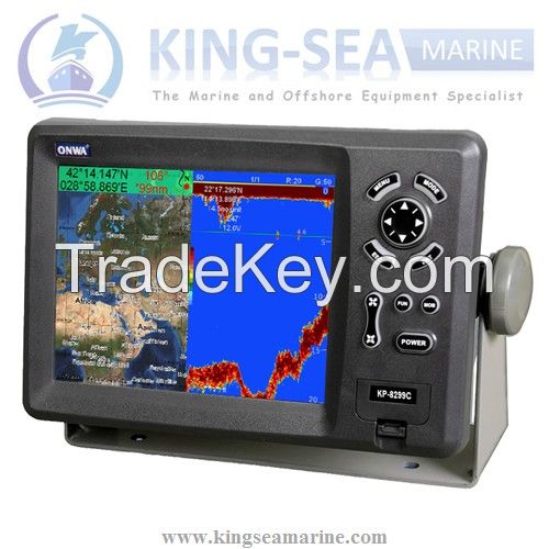 8 Inches Color LCD Compatible with C-MAP MAX Fishfinder GPS Navigator