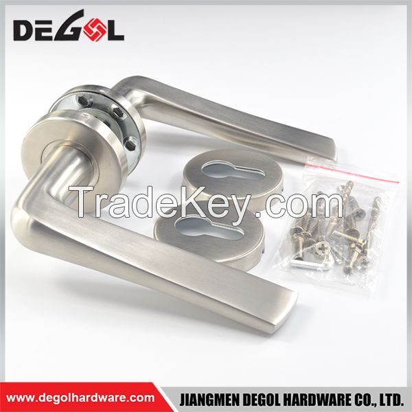 Hot sale stainless steel fancy main solid lever door hardware handle product