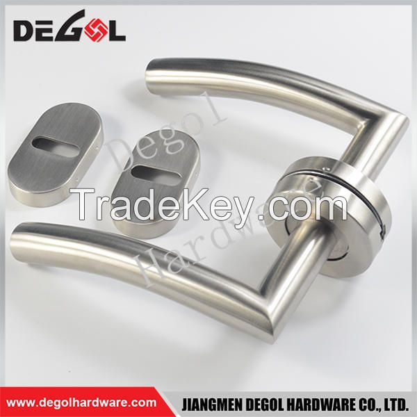 Fancy stainless steel tube double side level door handle