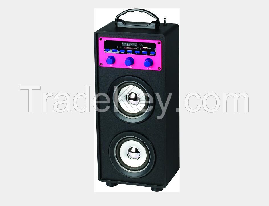 Black pvc bluetooth speaker