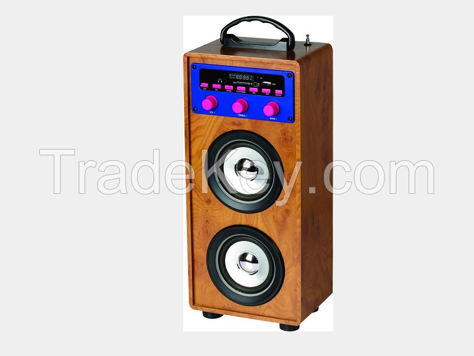 wood graining bluetooth speaker