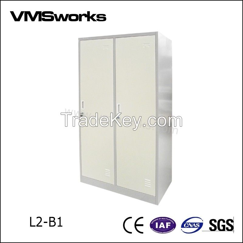 High Quality Office Equipment Coat Wardrobe 2 Door Lockers 